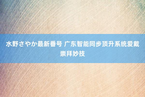 水野さやか最新番号 广东智能同步顶升系统爱戴崇拜妙技